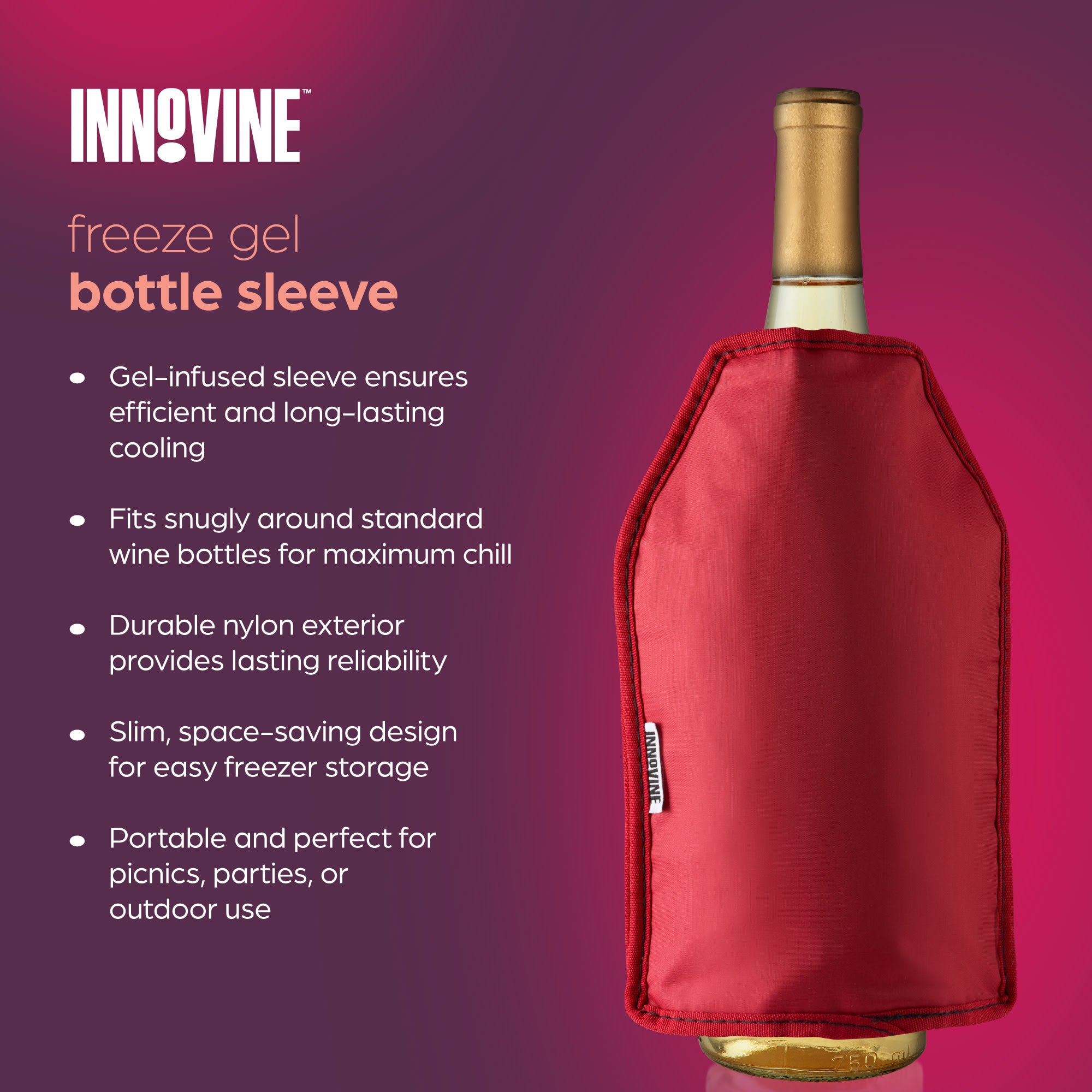 Freeze Gel Bottle Sleeve in Raspberry