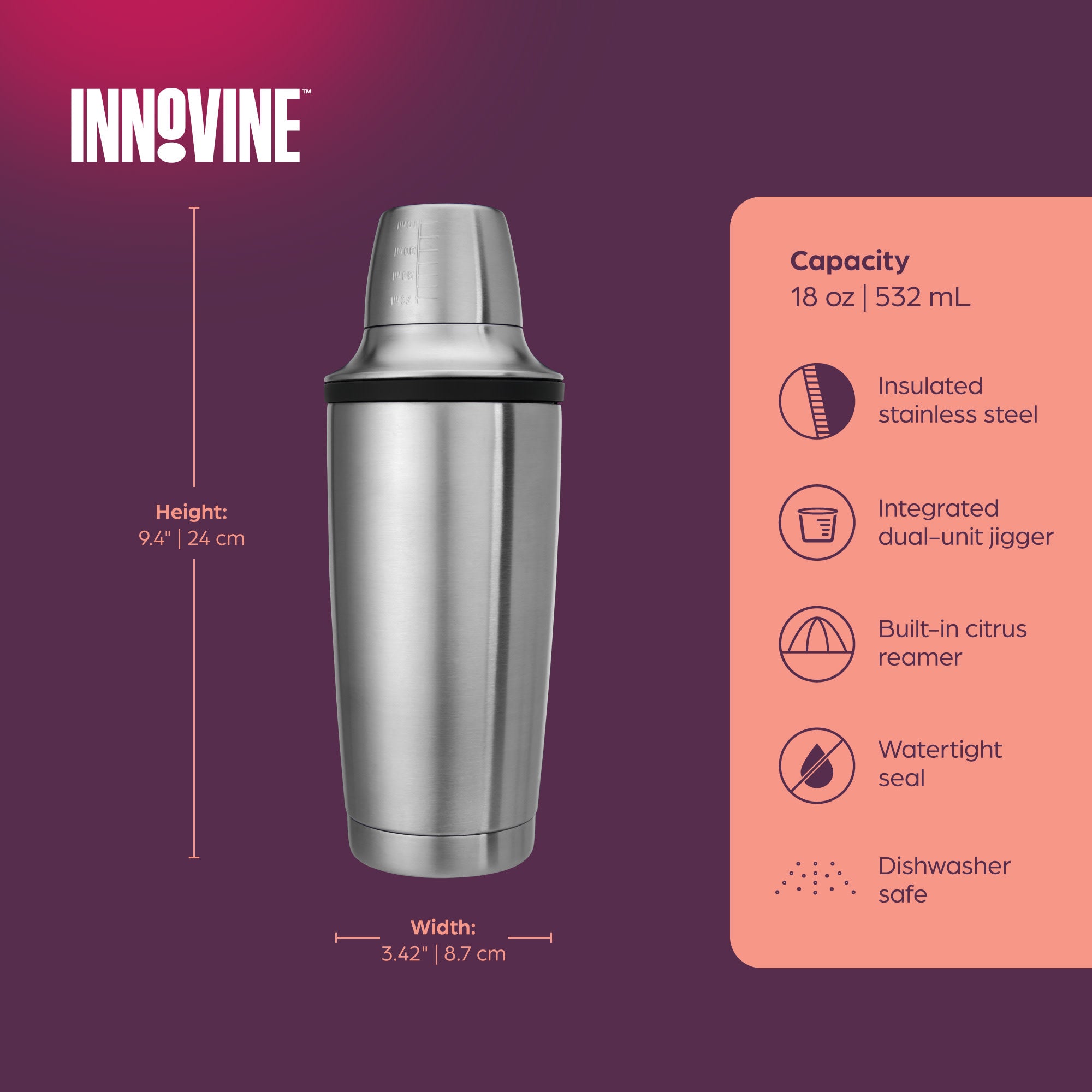 Double Walled Cocktail Shaker